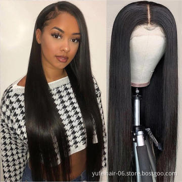 Lace Frontal Wig Vendors Wholesale Straight Transparent HD Lace Front Wigs For Black Women 100 Virgin Brazilian Human Hair Wigs